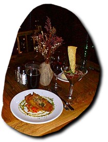 A visit to Eli's Tavern might start with an Appalachian Eggroll (left) and Sashimi Tini (right), two appetizers on the restaurant's creative menu.
