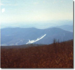 This photo was taken in January, 1974, with about 60% of the terrain open on the center and right side of the resort.  This was the final season for Rappahannock.