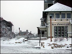 One of Snowshoe's newest restaurants, the Junction offers great food with a locomotive motif.