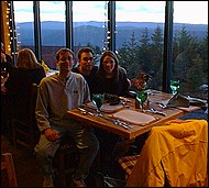 Watch the sun set over the mountains, or observe the chefs  preparing your meal in the open kitchen.