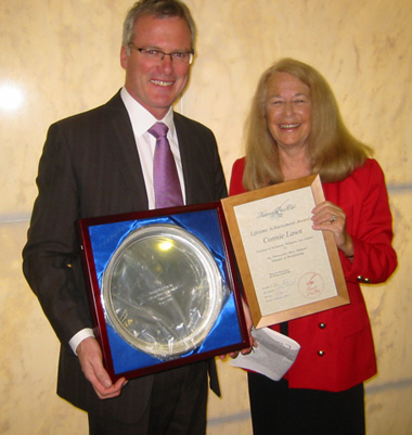 The award was presented to Connie by Minister of Broadcasting Steve Maharey in Wellington, New Zealand, on August 15, 2006.