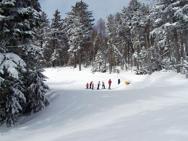 Snowshoe received natural snow on Saturday, leading to a powder day on Sunday.