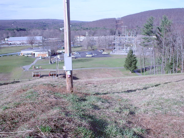 The tubing tows are on the left, with the ski lodge right behind these.  Beyond that and over the road is part of the Fernwood Resort complex.