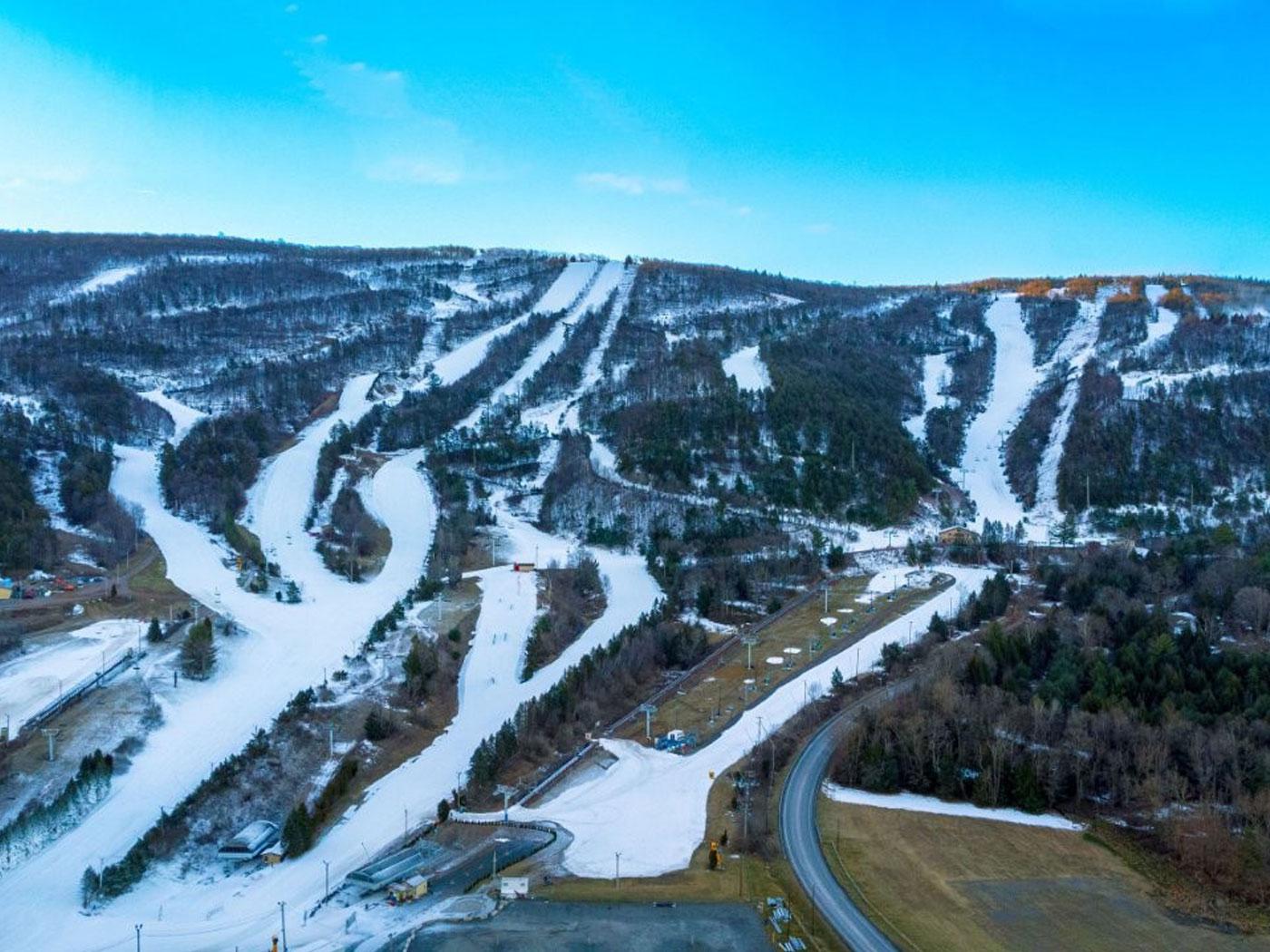 Pennsylvania's Blue Mountain Resort is upgrading all of its night lighting to use LED lights. Pennsylvania's Blue Mountain Resort is upgrading all of its night lighting to use LED lights.
