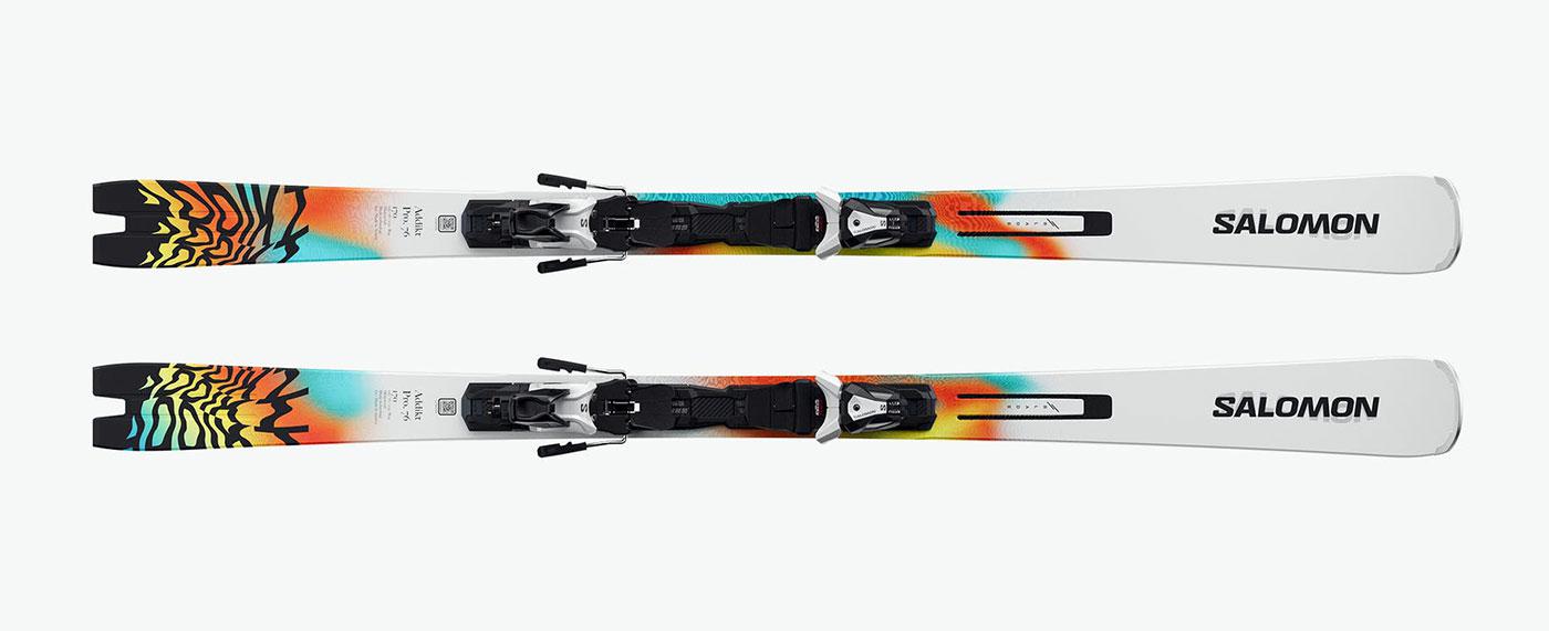 Salomon’s Addikt Pro 76 is a narrow, performance-oriented carving ski designed for quick edge-to-edge transitions and strong grip on groomed snow. Salomon’s Addikt Pro 76 is a narrow, performance-oriented carving ski designed for quick edge-to-edge transitions and strong grip on groomed snow.
