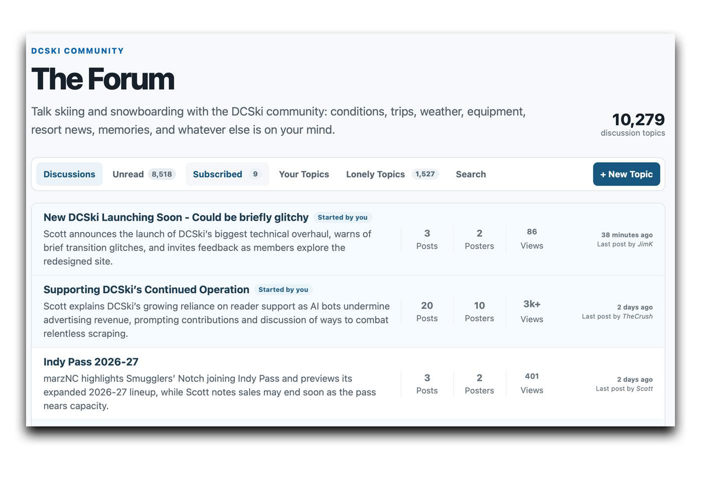 A redesigned Forum provides a sleeker, modern look, and useful forum summaries. A redesigned Forum provides a sleeker, modern look, and useful forum summaries.