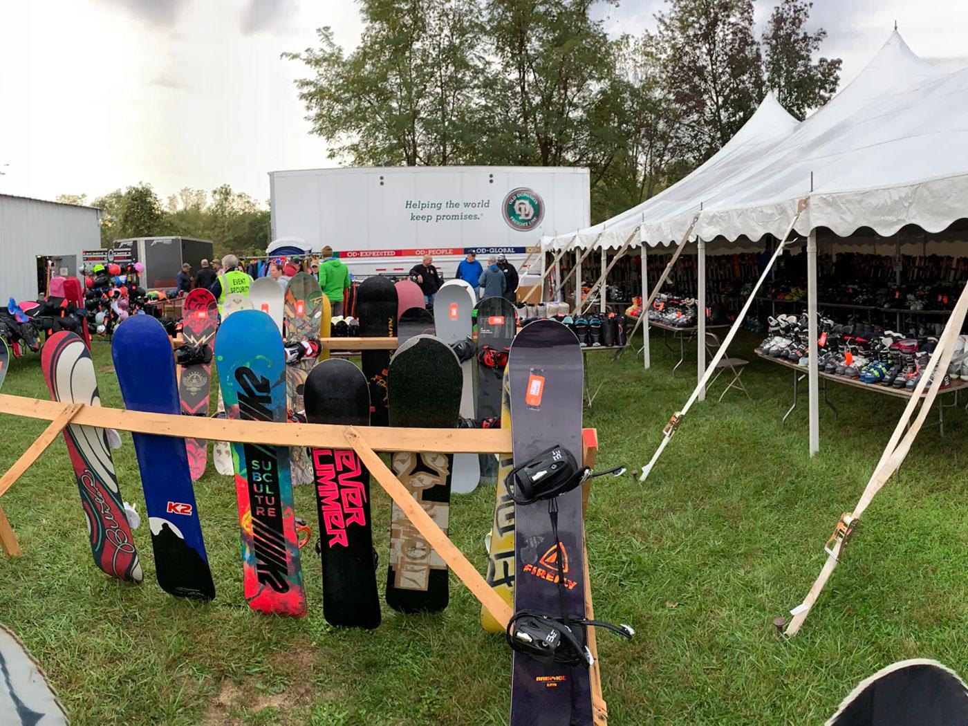 A Ski Swap at Pennsylvania's Mountainside Ski & Sports. A Ski Swap at Pennsylvania's Mountainside Ski & Sports.