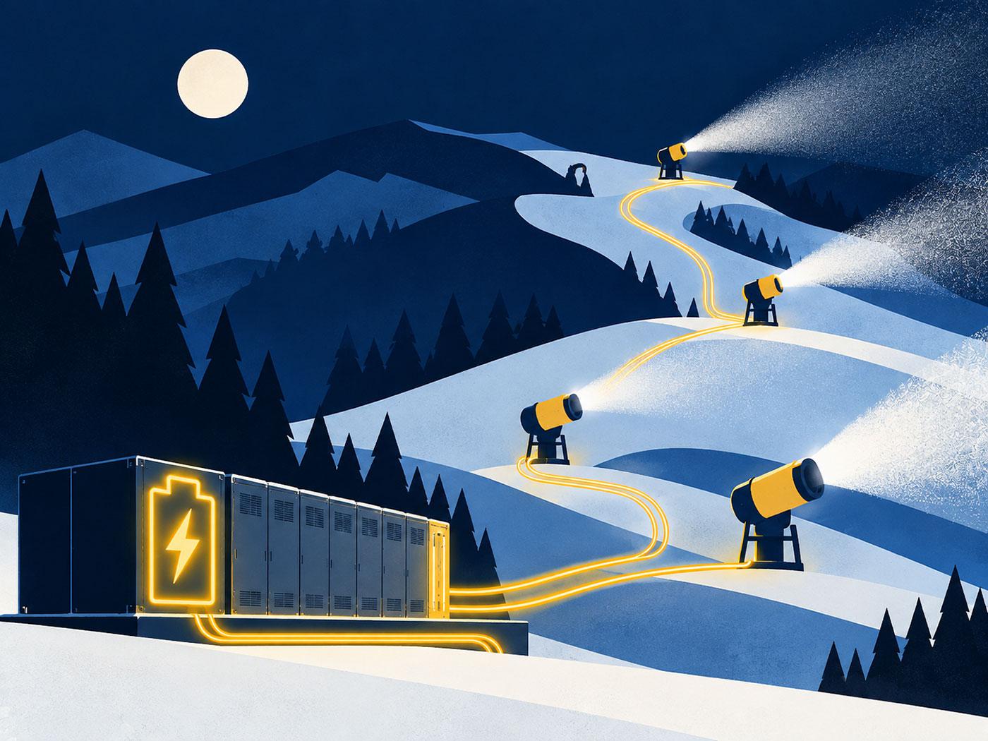 Can a Giant Battery Change the Economics of Snowmaking?