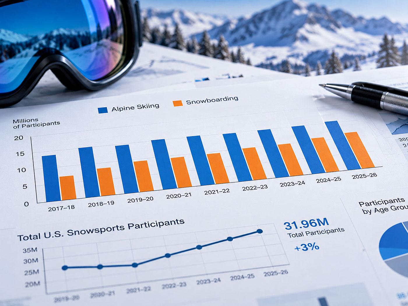 Snowboarding Participation Climbs as Alpine Skiing Holds Steady, New Study Finds