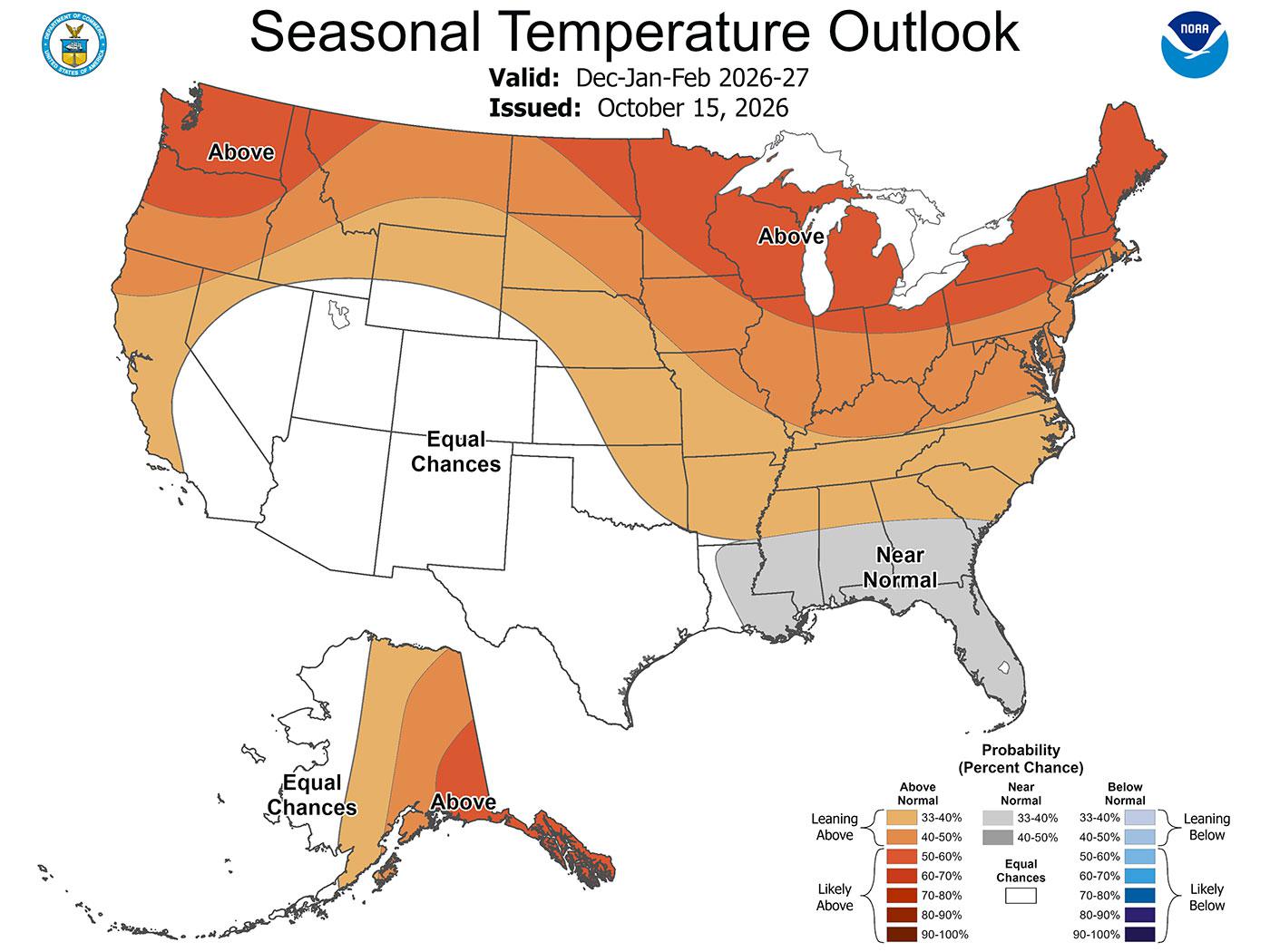 NOAA's Winter Outlook Favors Warmer, Wetter Conditions for Mid-Atlantic