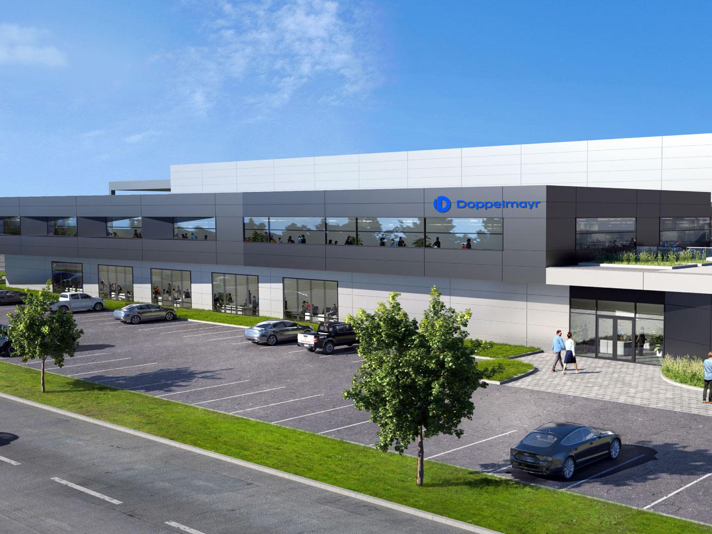 Rendering of the expanded Doppelmayr headquarters in Utah. Rendering of the expanded Doppelmayr headquarters in Utah.