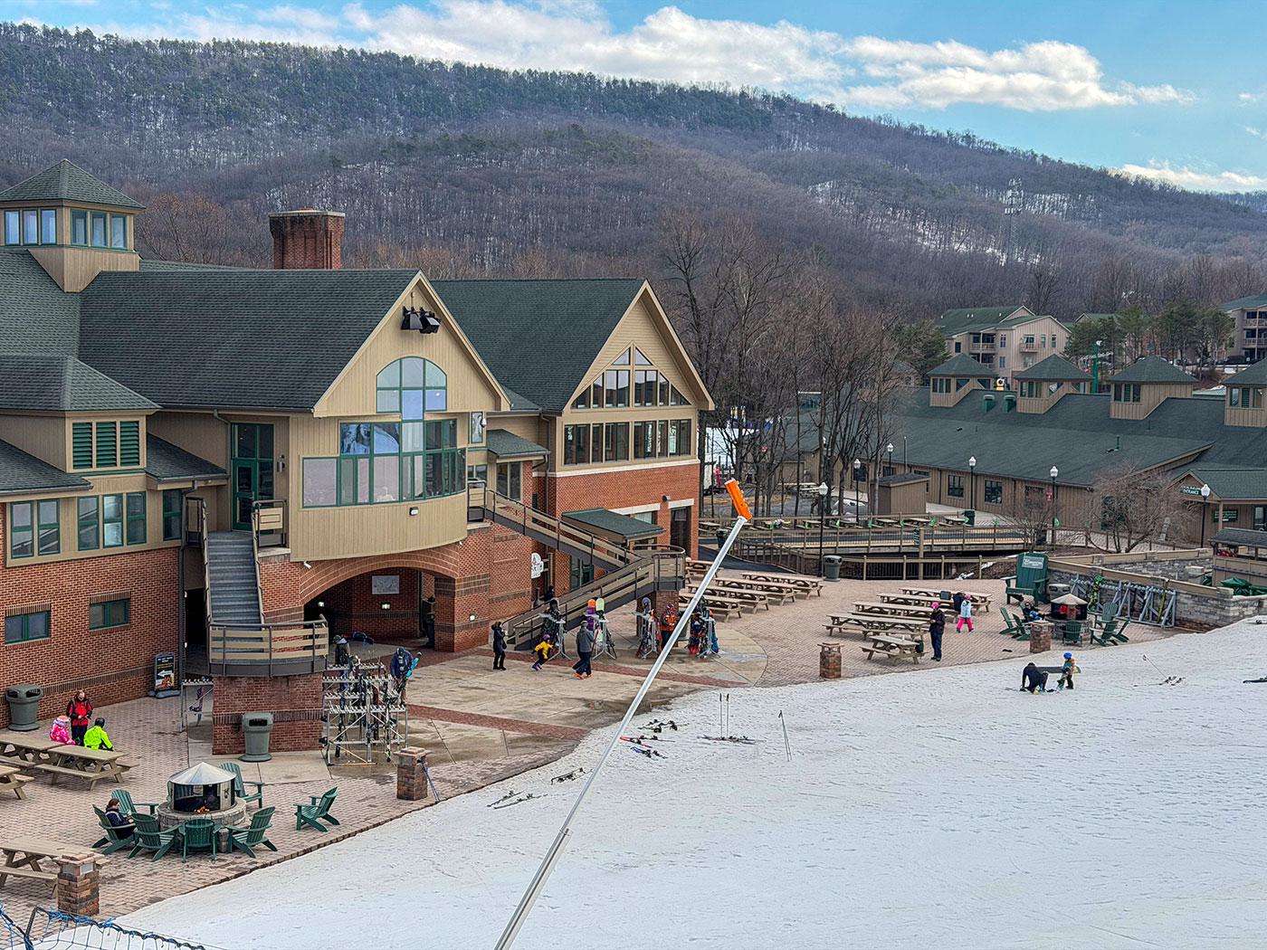 Whitetail's base lodge was originally inspired by resorts such as Deer Valley. Whitetail's base lodge was originally inspired by resorts such as Deer Valley.