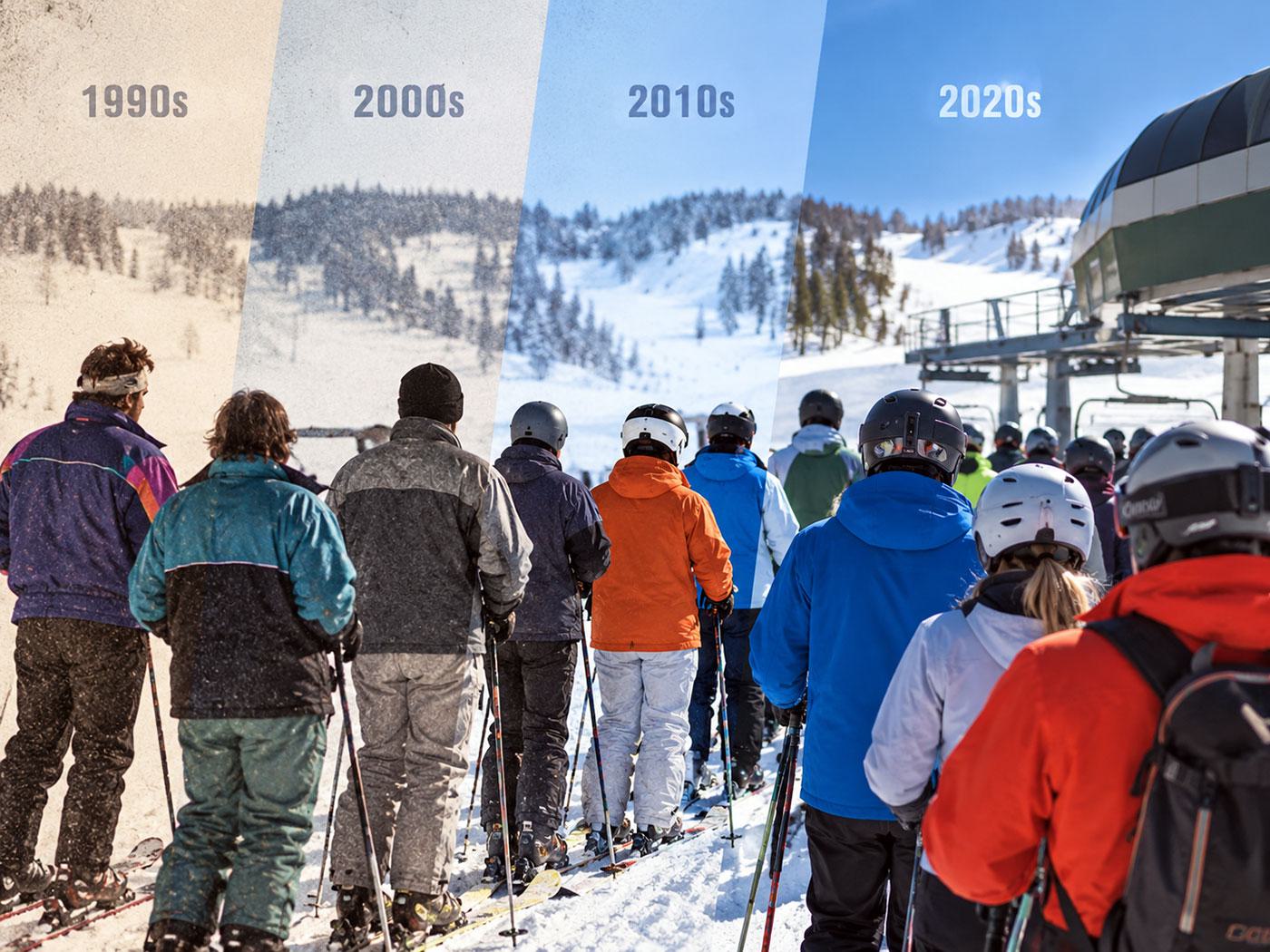 The evolution of helmet use. The evolution of helmet use.